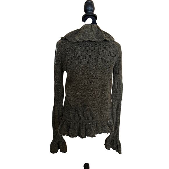 Ralph Lauren Gray Ruffle Sweater - Picture 10 of 11